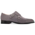 Moreschi 043814L-GS Suede Double Monkstrap Shoes Grey