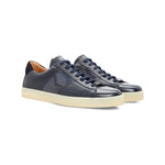 Moreschi 043849 Deerskin And Calfskin Sneakers Dark Blue