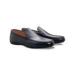 Moreschi 043935A Calfskin Slip On Loafers Navy Blue