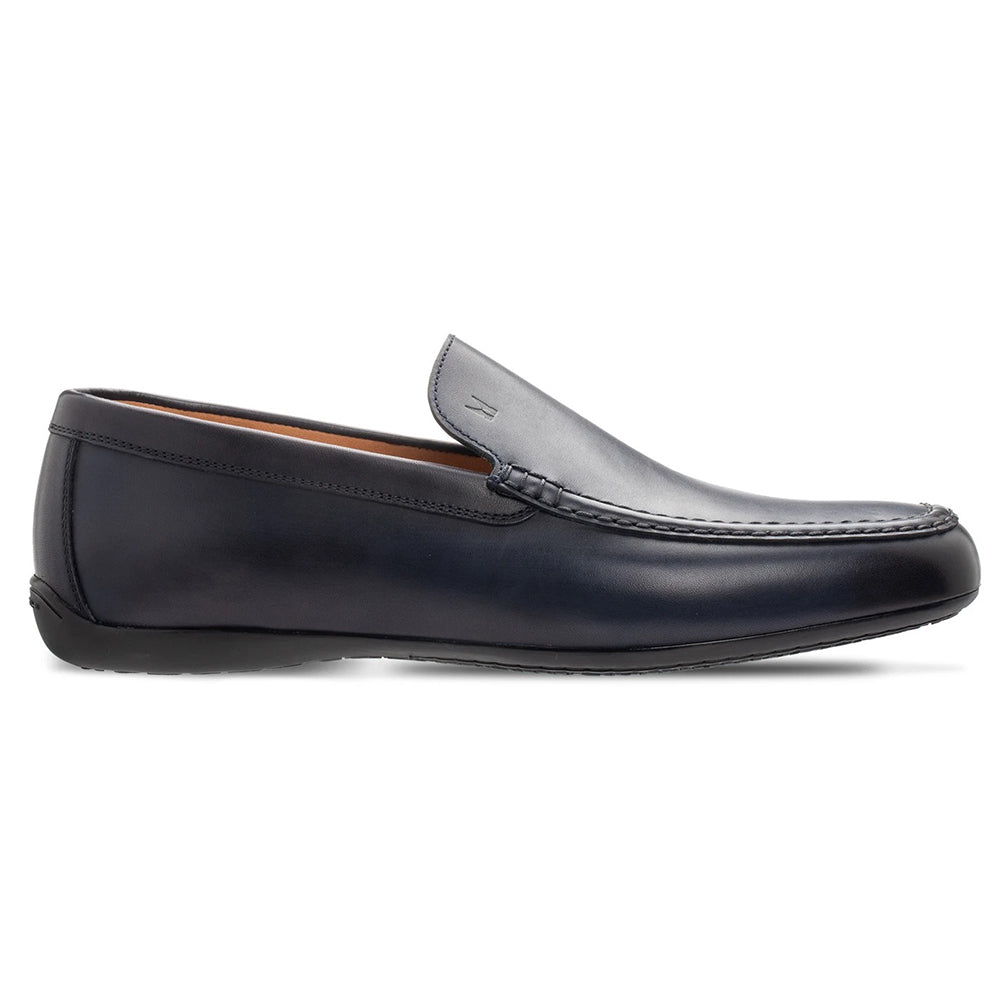 Moreschi 043935A Calfskin Slip On Loafers Navy Blue