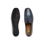 Moreschi 043940H Hand-Aged Leather Loafers Blue