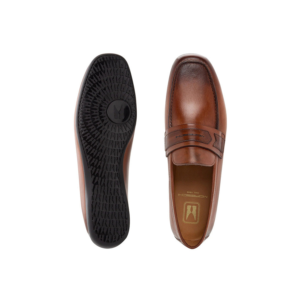Moreschi 043940I Hand-Aged Leather Loafers Brown