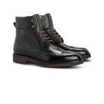 Moreschi 043941A Lace Up Boots Dark Green