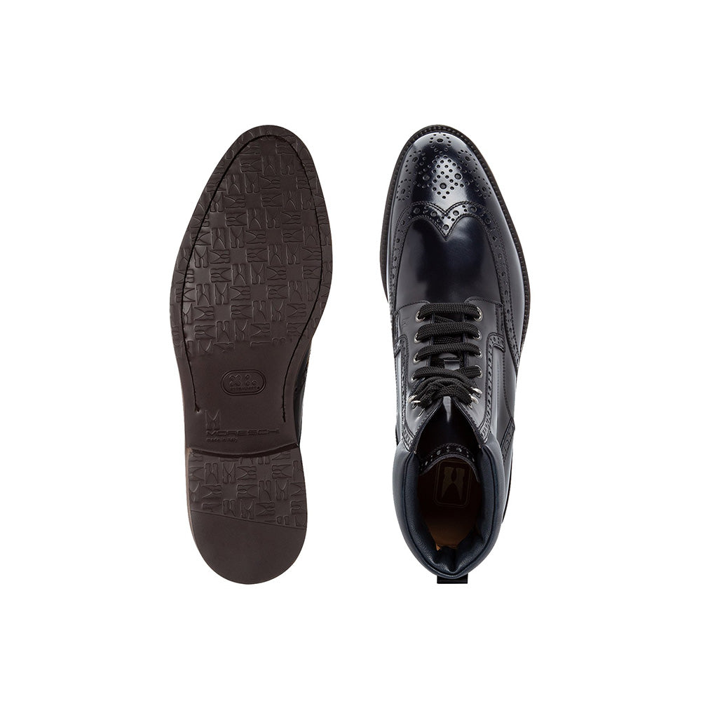 Moreschi 043941D Lace Up Boots Navy Blue
