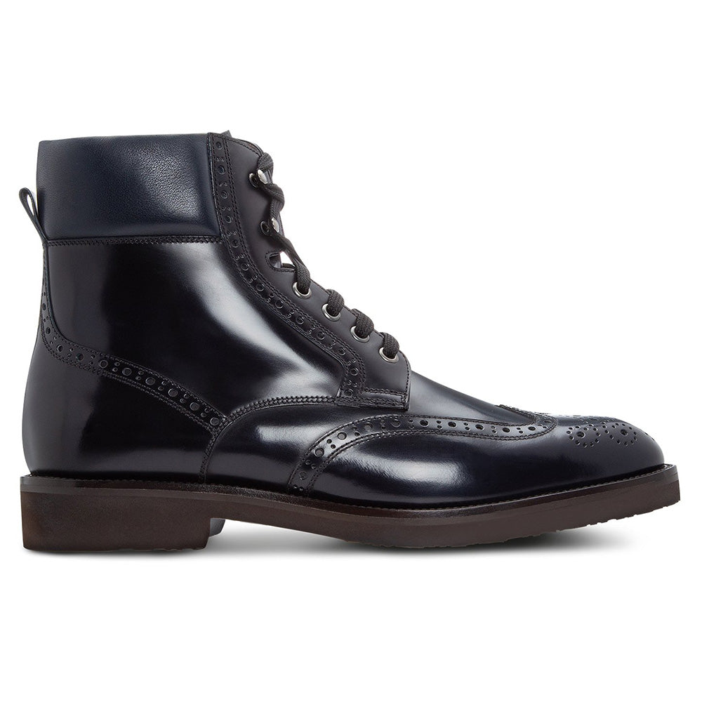 Moreschi 043941D Lace Up Boots Navy Blue