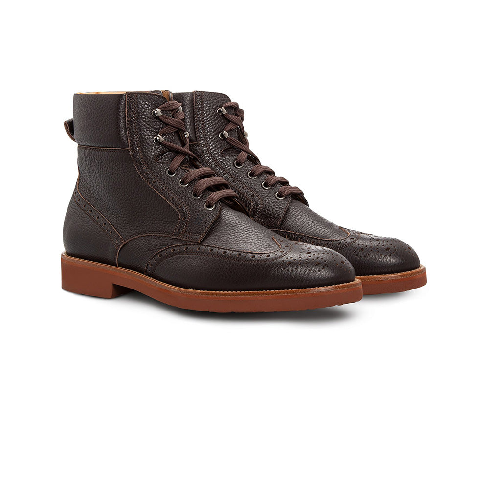 Moreschi 043941E Lace Up Ankle Boots Dark Brown