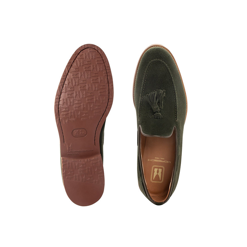 Moreschi 043944A Suede Loafers Green