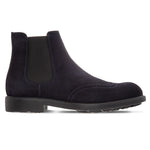 Moreschi 043952C Suede Slip-on Boots Navy Blue