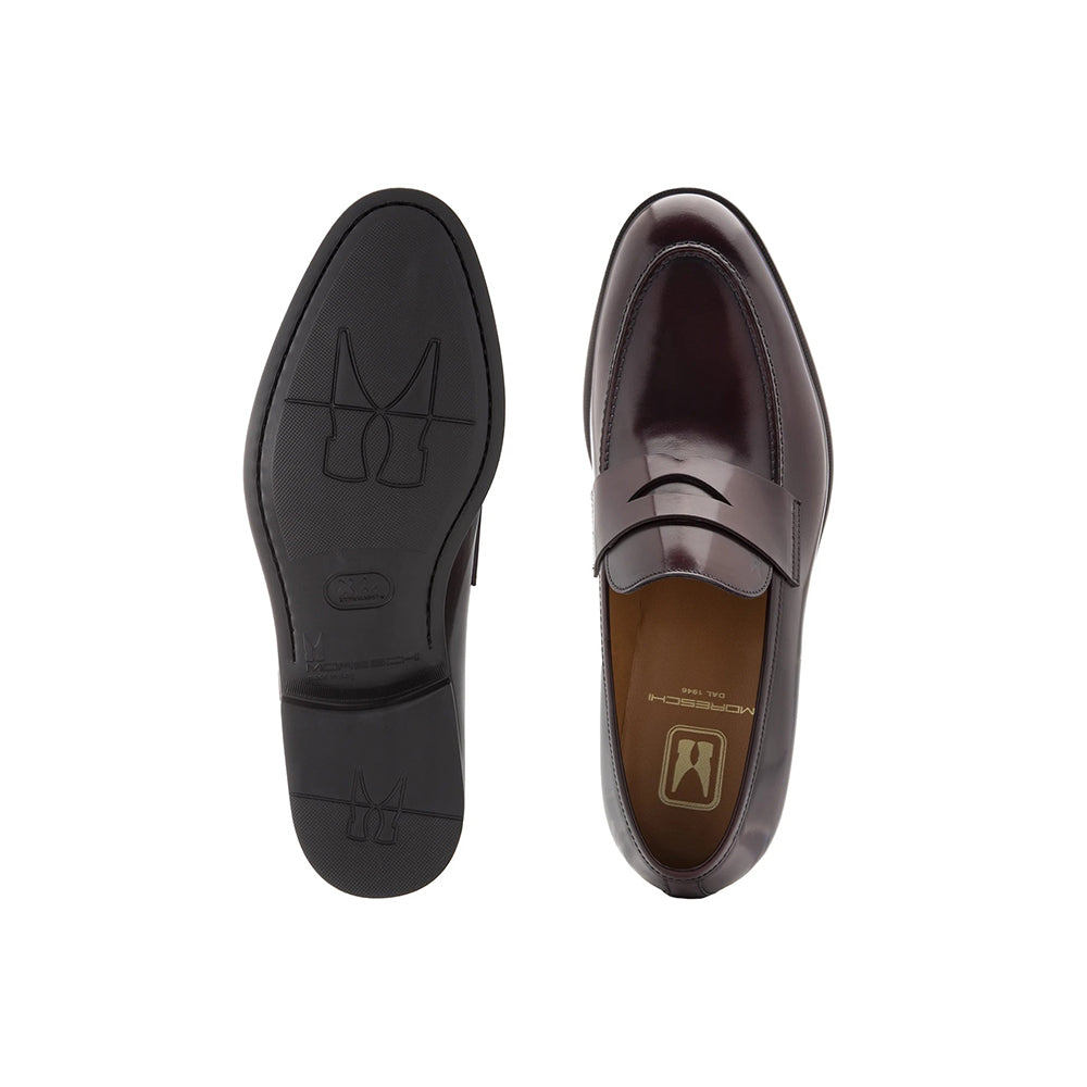 Moreschi 043969B Calfskin Slip-on Loafers Bordeaux