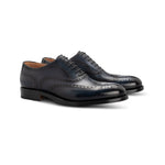 Moreschi 044001C Leather Oxford Shoes Navy Blue