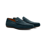 Moreschi 044014A-BS Suede Loafers Petrol Blue