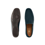 Moreschi 044014A-BS Suede Loafers Petrol Blue