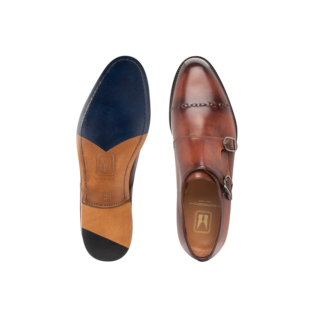 Moreschi 044046 Leather Monkstrap Shoes Brown