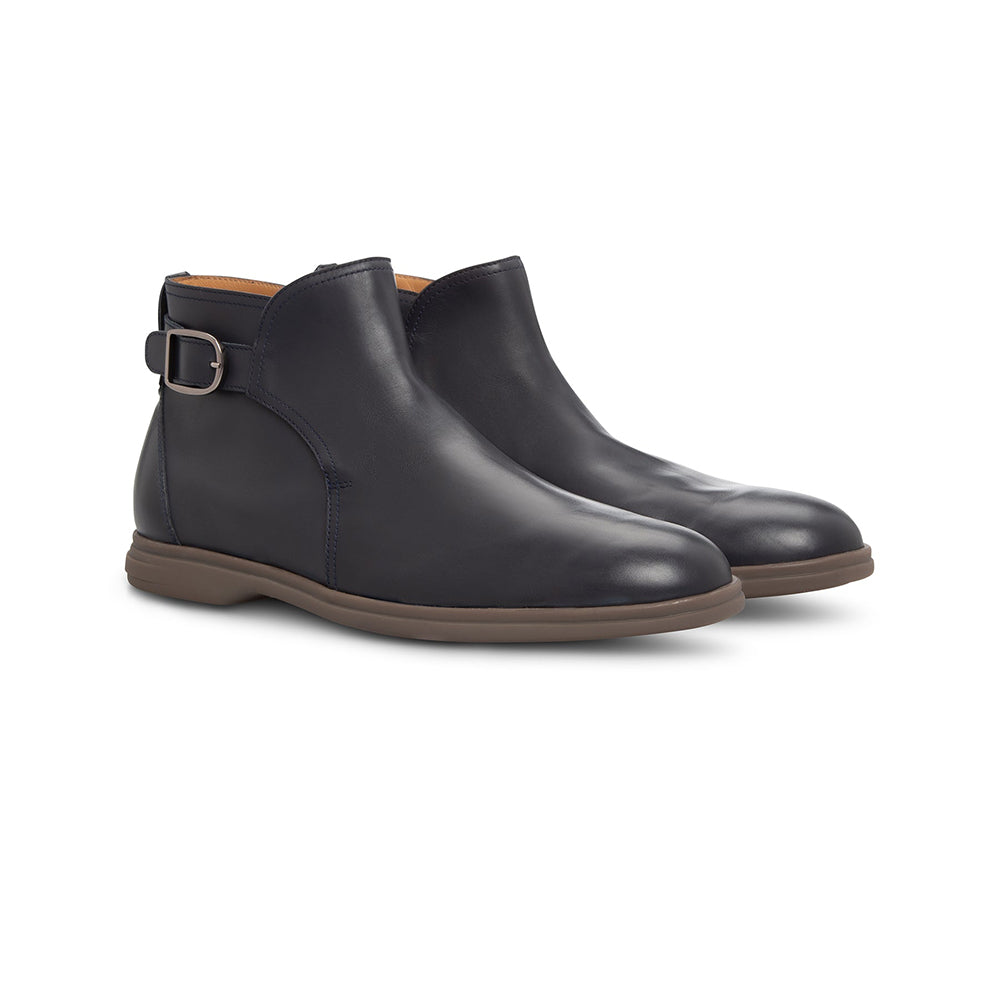 Moreschi 044054M Leather Strap Boots Dark Blue