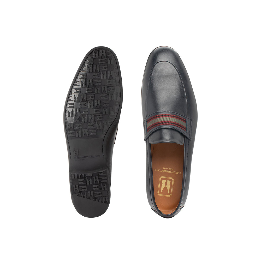 Moreschi 044057A Leather Loafers Navy Blue