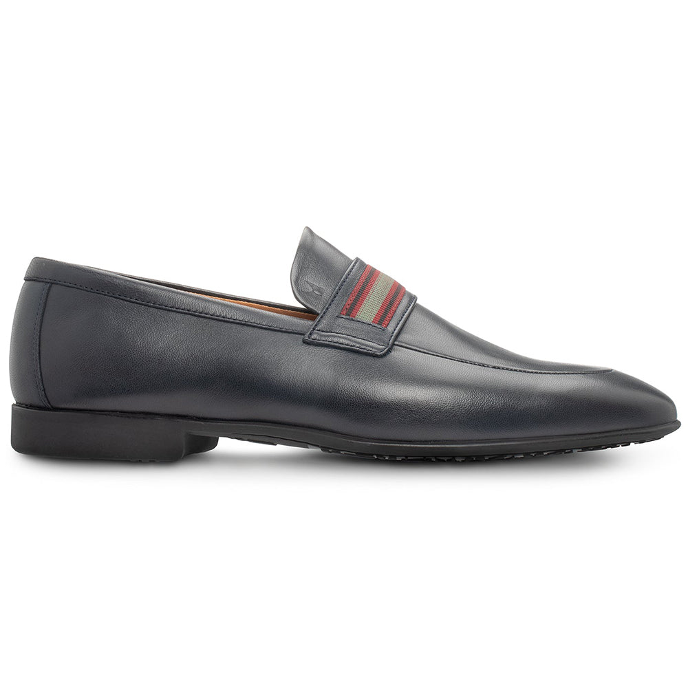 Moreschi 044057A Leather Loafers Navy Blue