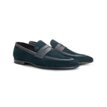 Moreschi 044061 Suede Loafers Petrol Blue