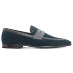 Moreschi 044061 Suede Loafers Petrol Blue