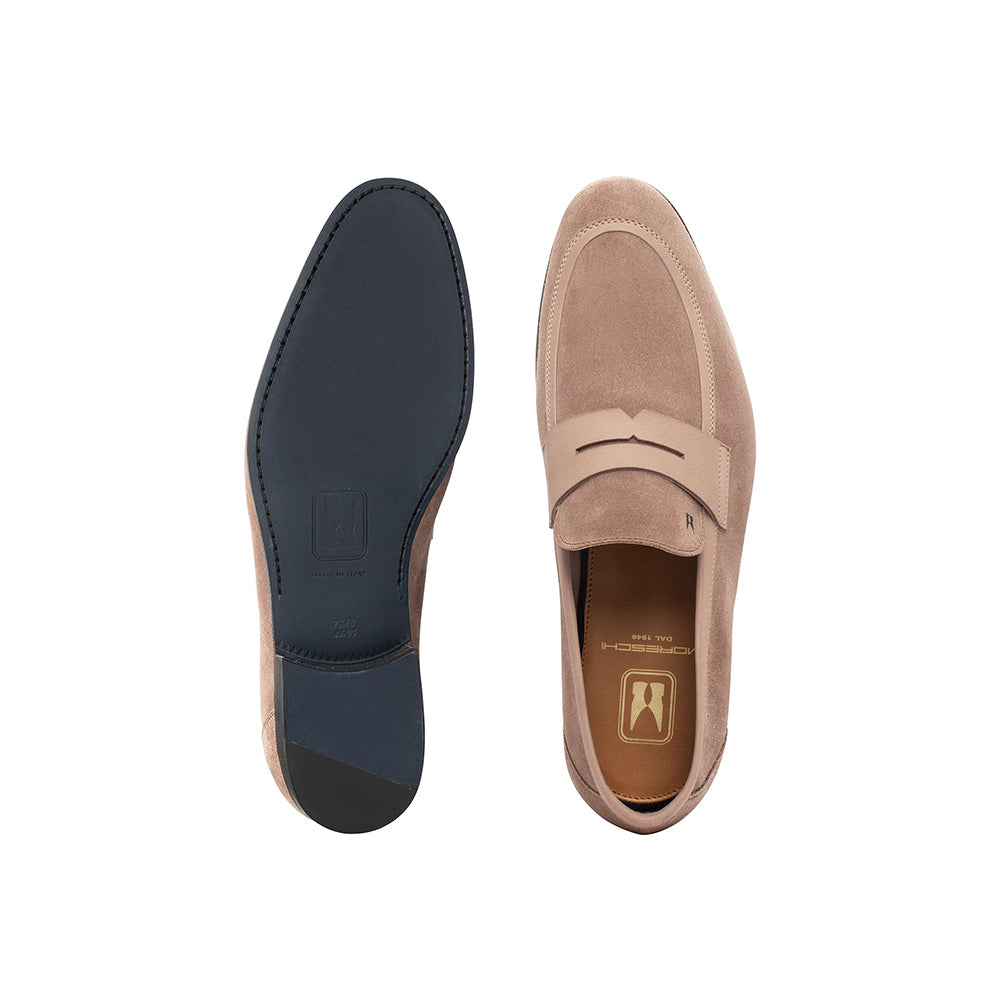 Moreschi 044061A Suede Loafers Beige
