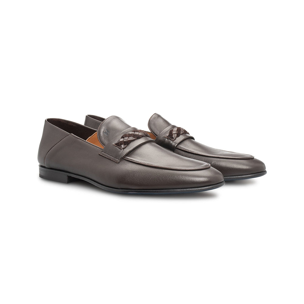 Moreschi 044062A Leather Loafers Brown