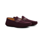 Moreschi Suede Driving Loafers Bordeaux