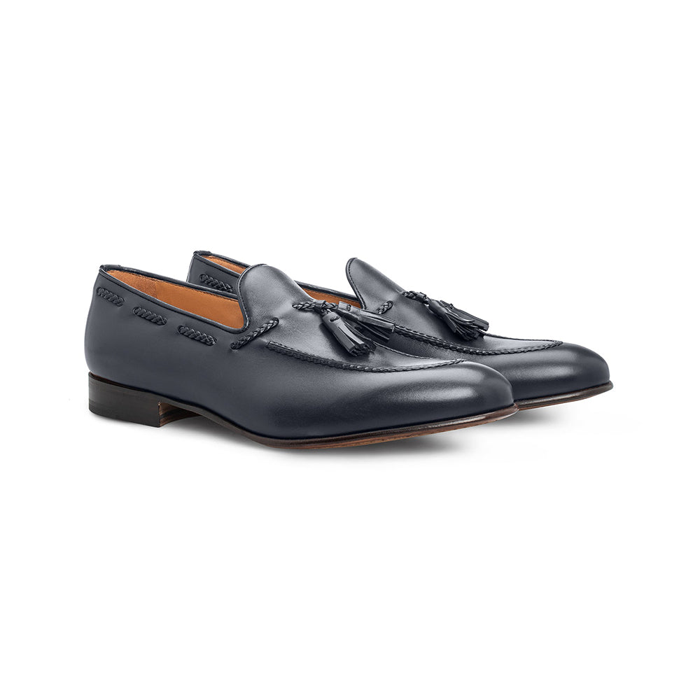 Moreschi 044077-BS Tassel Loafers Navy Blue