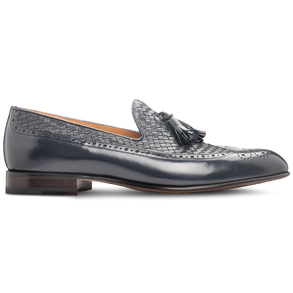 Moreschi 044079-BS Leather Loafers Navy Blue