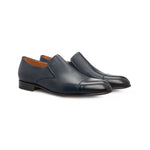 Moreschi 044082-BS Leather Slip-on Shoes Dark Blue