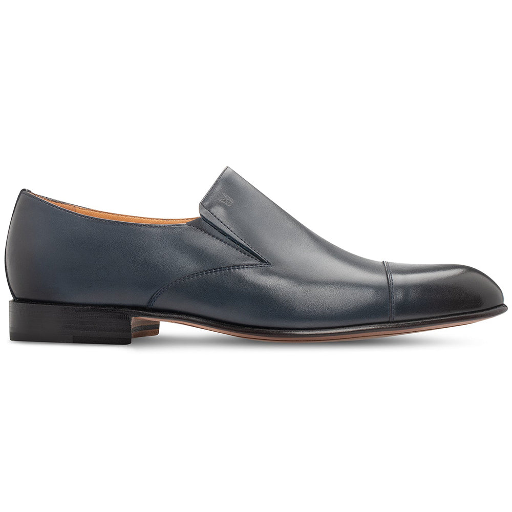 Moreschi 044082-BS Leather Slip-on Shoes Dark Blue