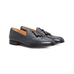 Moreschi 044083B Leather Loafers Navy Blue
