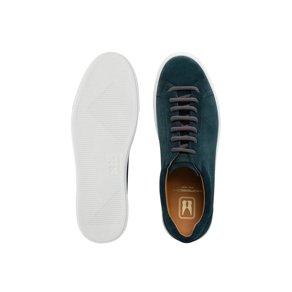 Moreschi 044089B-BS Suede Sneakers Petrol Blue