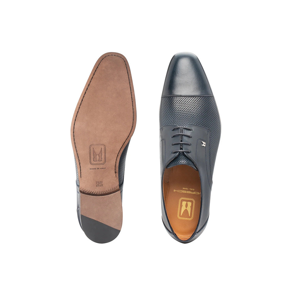 Moreschi 044103 Leather Derby Navy Blue