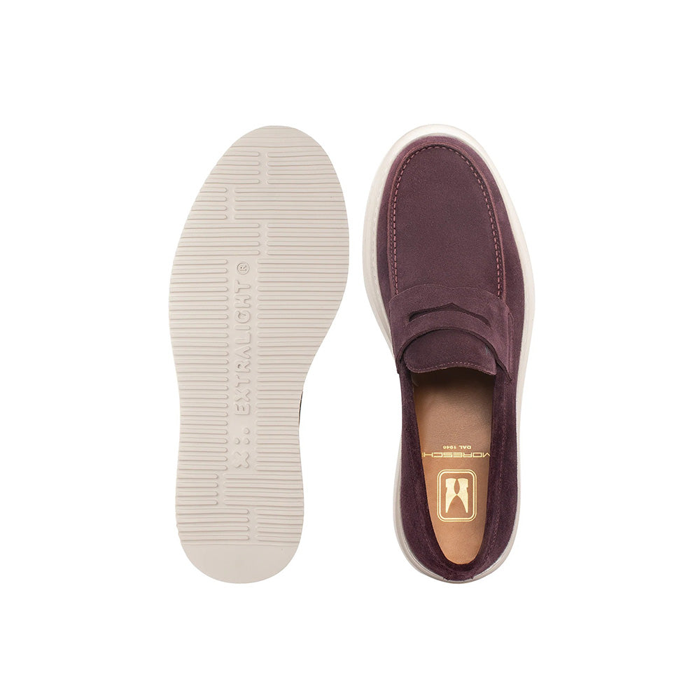 Moreschi 044106B-BX Leather Loafers Bordeaux