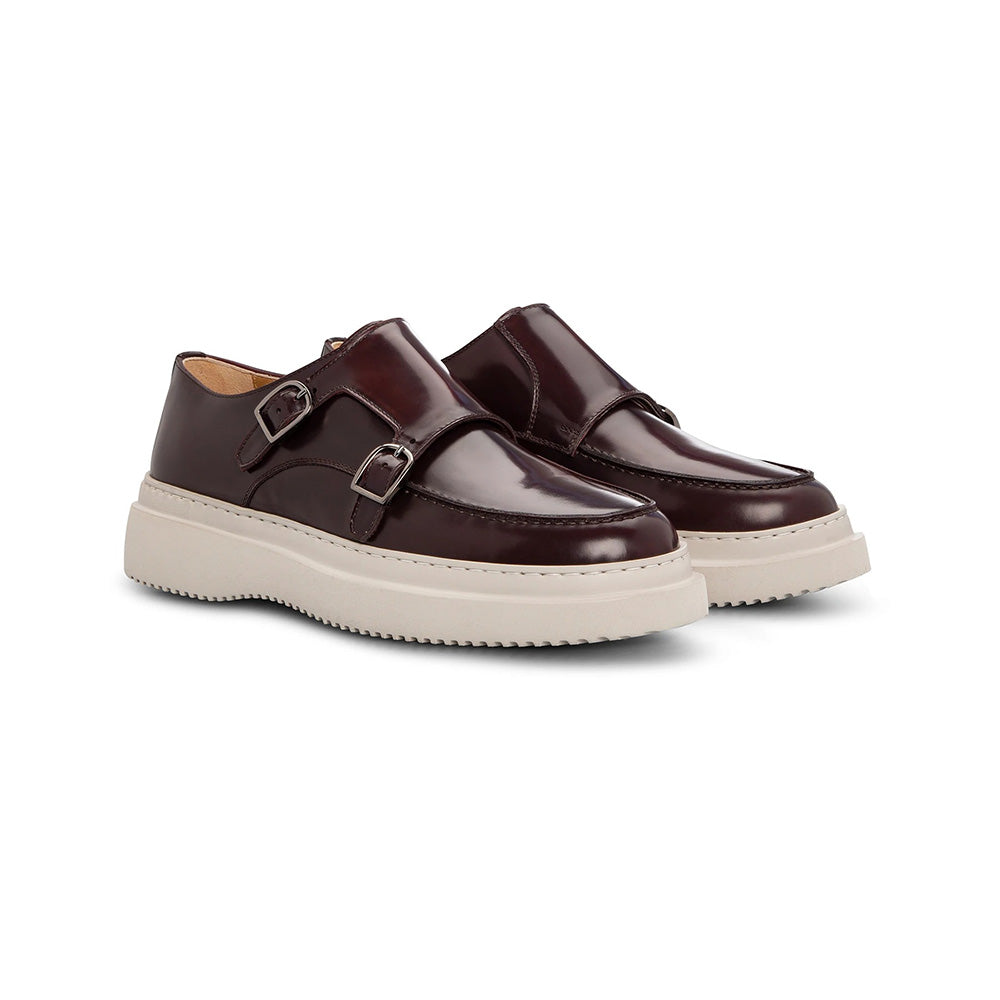 Moreschi 044107E-BX Double Monkstrap Shoes Bordeaux