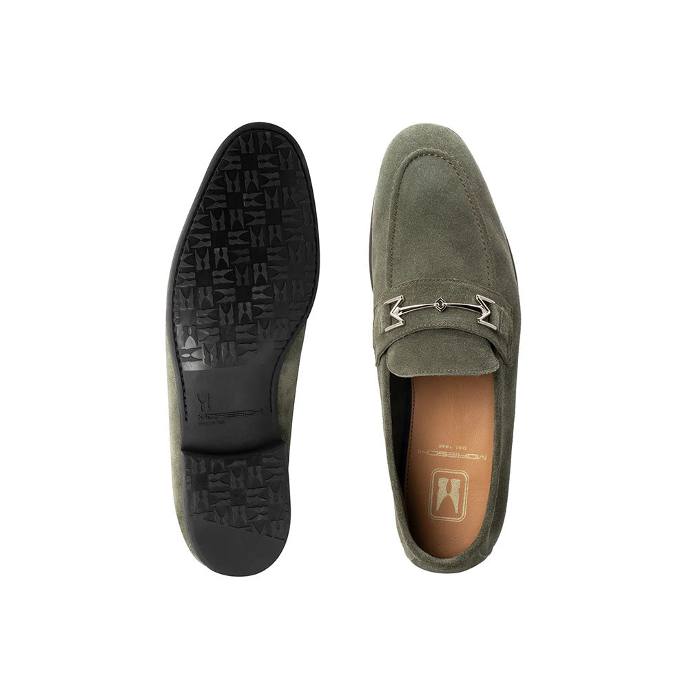 Moreschi 144385C Suede Loafers Green