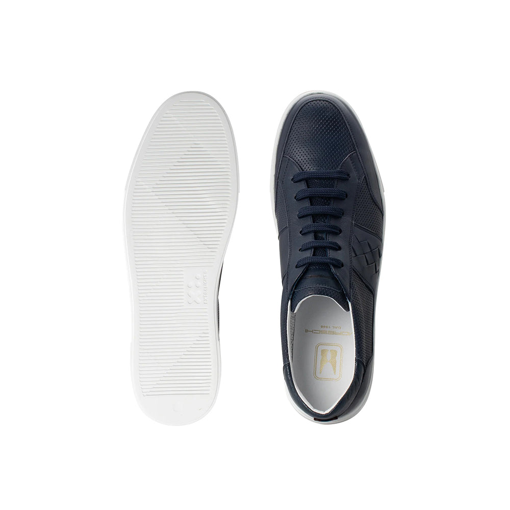 Moreschi 155546U Calfskin / Deerskin Sneakers Blue