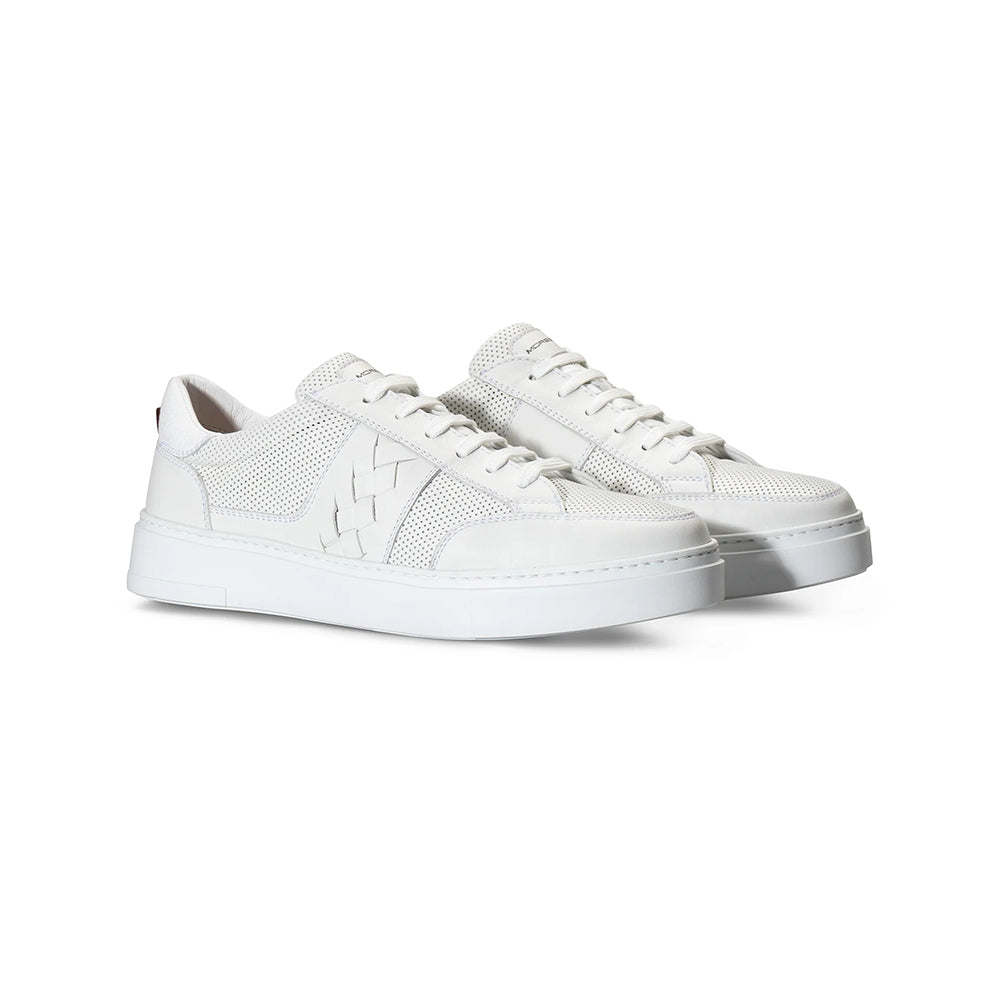 Moreschi 1559990 Calfskin / Deerskin Sneakers White