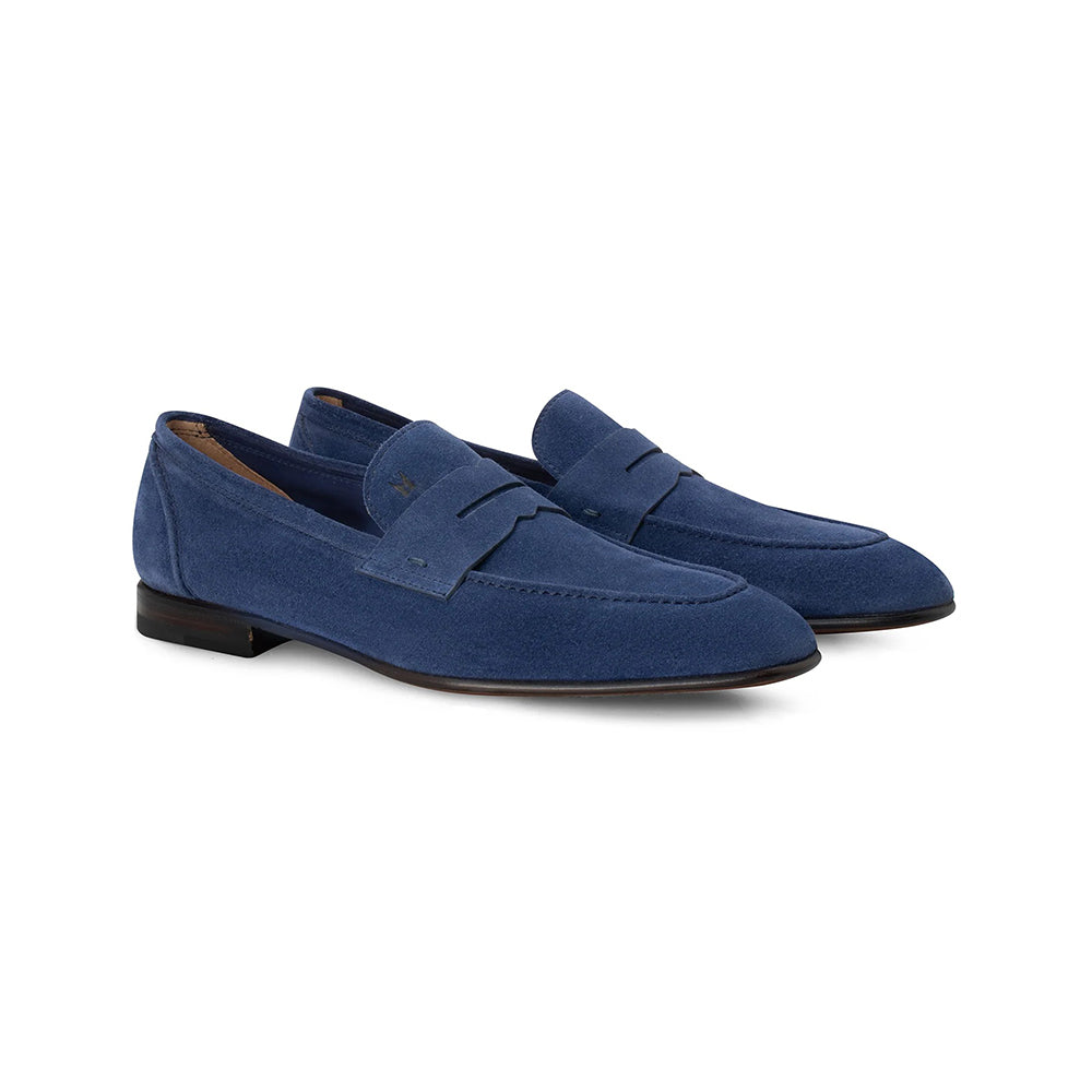 Moreschi 164539U Suede Loafers Blue