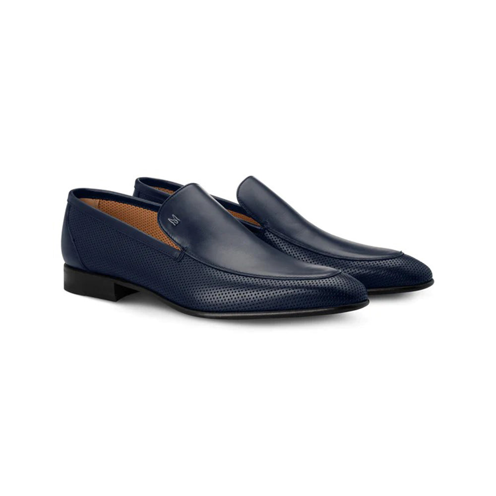 Moreschi 167541C Calfskin Slip-on Shoes Blue