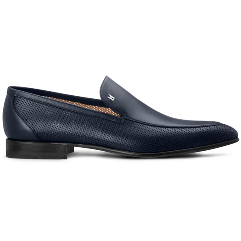 Moreschi 167541C Calfskin Slip-on Shoes Blue