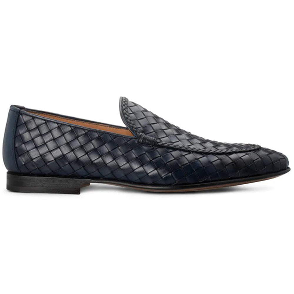 Moreschi 186532C Leather Loafers Navy Blue