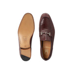 Moreschi 194497C Leather Loafers Rouge Noir