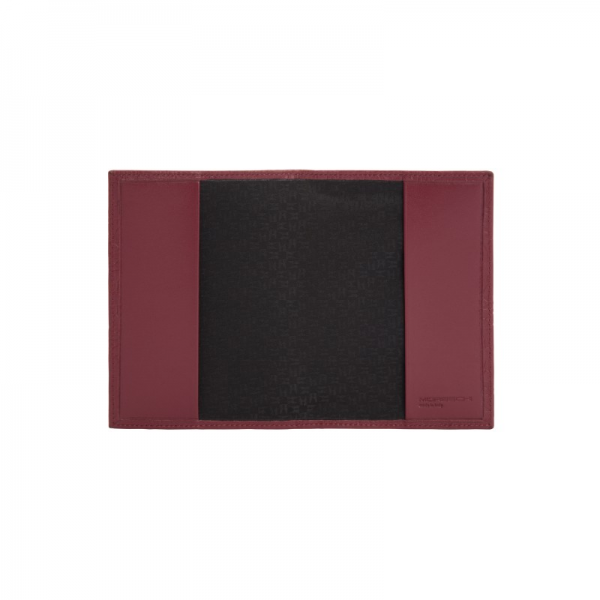 Moreschi 2000001000366 Printed calfskin Leather vertical passport holder Burgundy