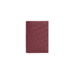Moreschi 2000001000366 Printed calfskin Leather vertical passport holder Burgundy