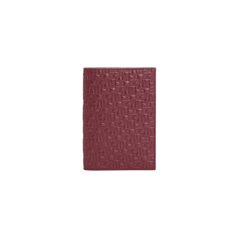 Moreschi 2000001000366 Printed calfskin Leather vertical passport holder Burgundy