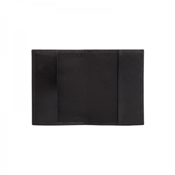 Moreschi 2000001000373 Printed calfskin Leather vertical passport holder Black