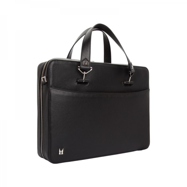 Moreschi 2000001006887 Calfskin Leather briefcase Black