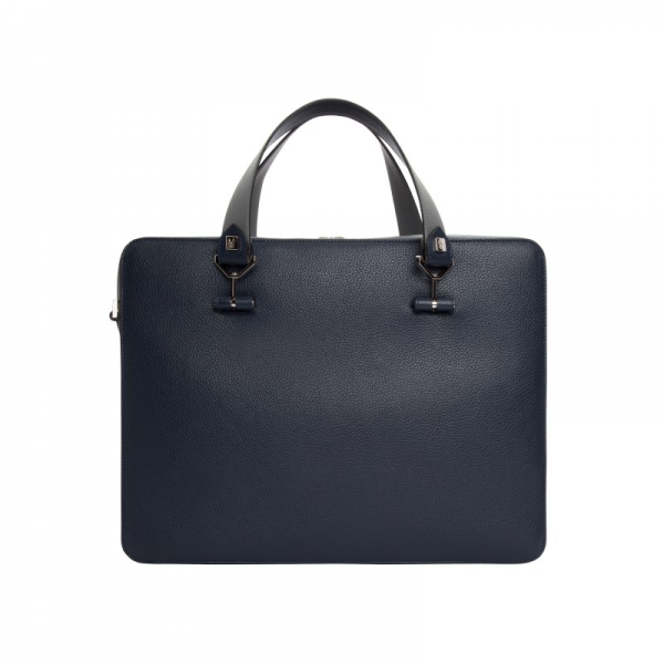 Moreschi 2000001006894 Calfskin Leather briefcase Dark Blue