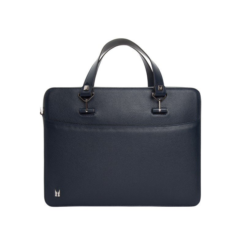 Moreschi 2000001006894 Calfskin Leather briefcase Dark Blue
