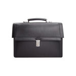 Moreschi 2000001006917 Calfskin Leather business briefcase Black